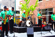 College band stage