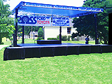 square box truss roof over stage for festival